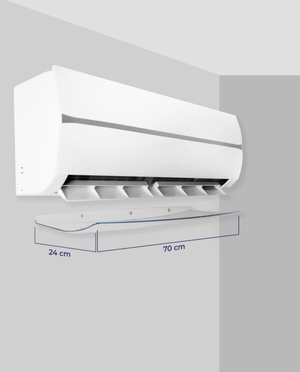 Climik Cristal Deflector de aire acondicionado de plexiglás transparente 69x24 cm - Imagen 5